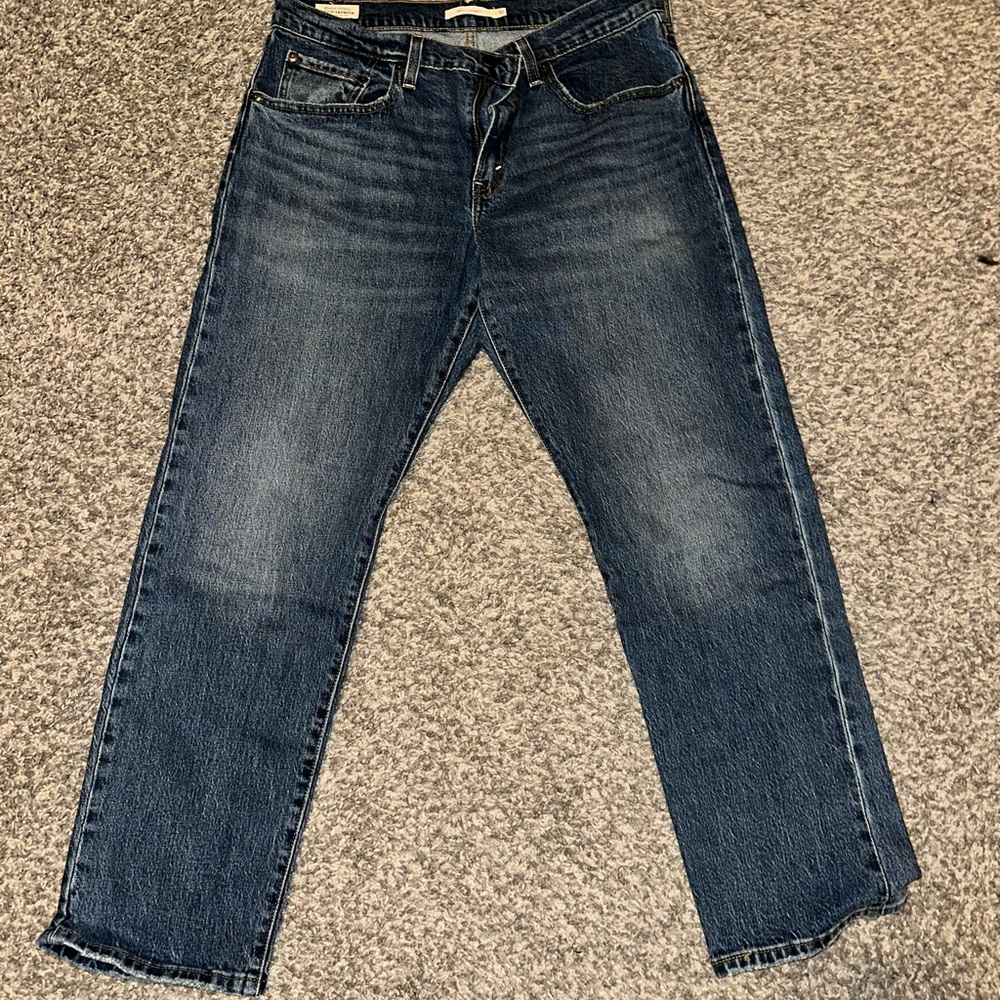 Signature by Levi Strauss Dark Blue Straight-Leg Jeans